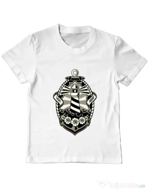 Tricou ADLER copil Lighthouse Alb