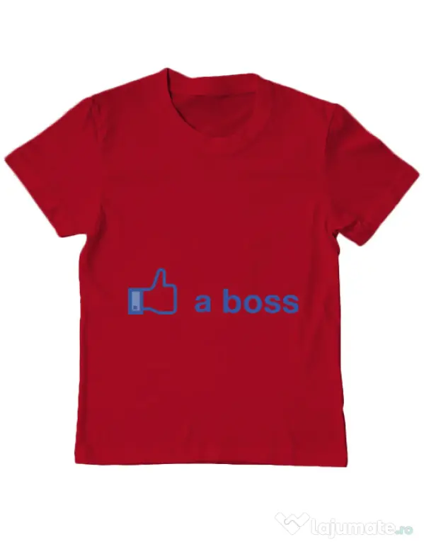 Tricou ADLER copil Like a boss Facebook Rosu