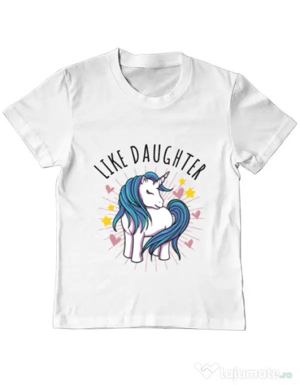 Tricou ADLER copil Like daughter Alb