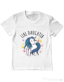 Tricou ADLER copil Like daughter Alb