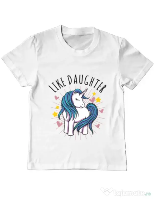 Tricou ADLER copil Like daughter Alb