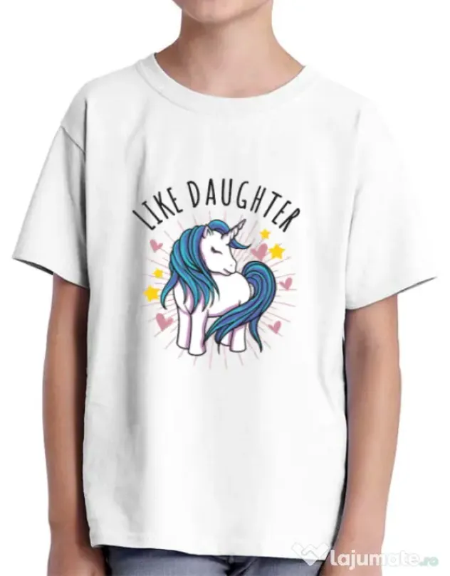 Tricou ADLER copil Like daughter Alb