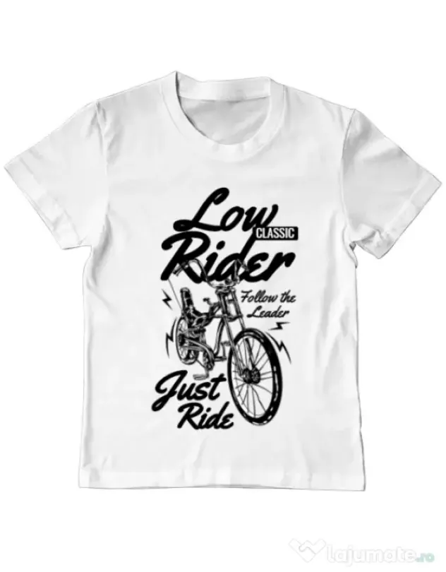 Tricou ADLER copil Lowrider Alb
