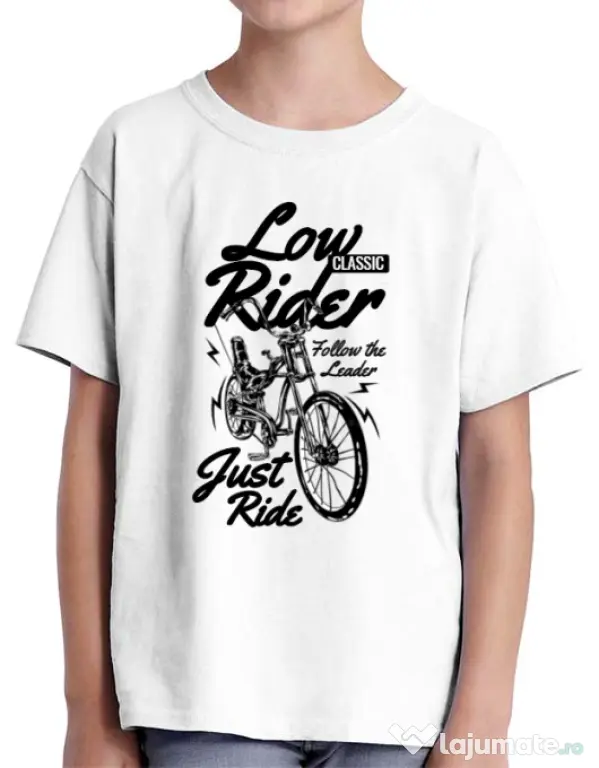 Tricou ADLER copil Lowrider Alb