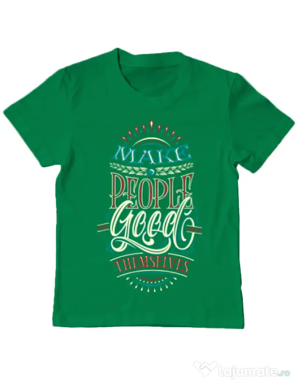 Tricou ADLER copil Make people feel good Verde mediu