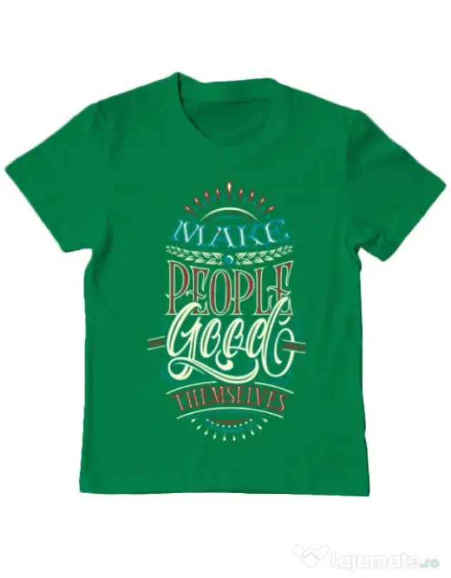 Tricou ADLER copil Make people feel good Verde mediu