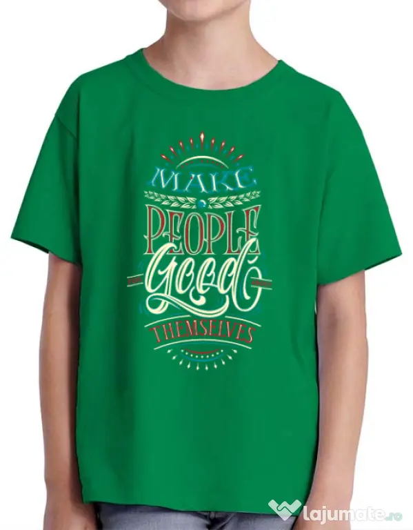 Tricou ADLER copil Make people feel good Verde mediu