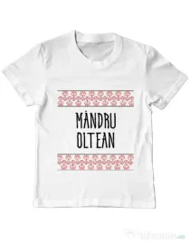 Tricou ADLER copil Mandru oltean Alb