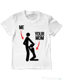 Tricou ADLER copil Me your mom Alb