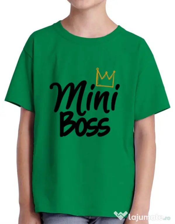 Tricou ADLER copil Mini boss Verde mediu