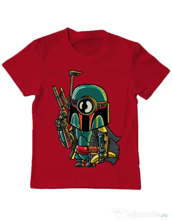 Tricou ADLER copil Minion Boba Fett Rosu