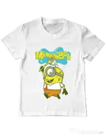 Tricou ADLER copil MinionBob Alb