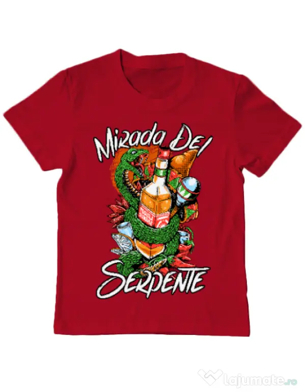 Tricou ADLER copil Mirada Del Serpiente Rosu