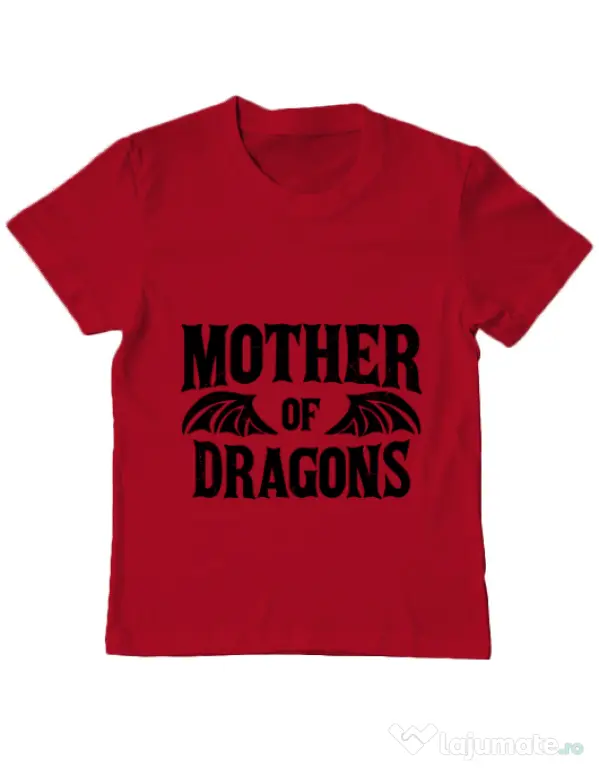 Tricou ADLER copil Mother of dragons 2 Rosu