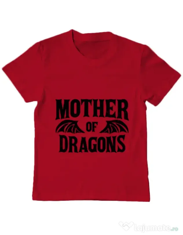 Tricou ADLER copil Mother of dragons 2 Rosu