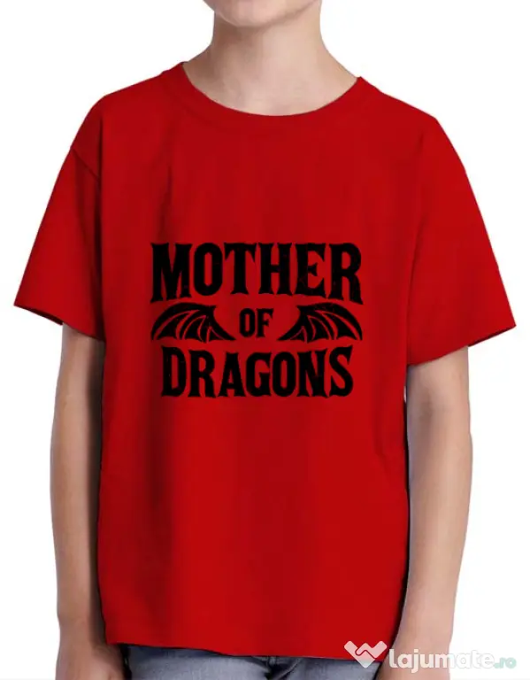 Tricou ADLER copil Mother of dragons 2 Rosu