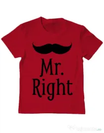 Tricou ADLER copil Mr. right Rosu