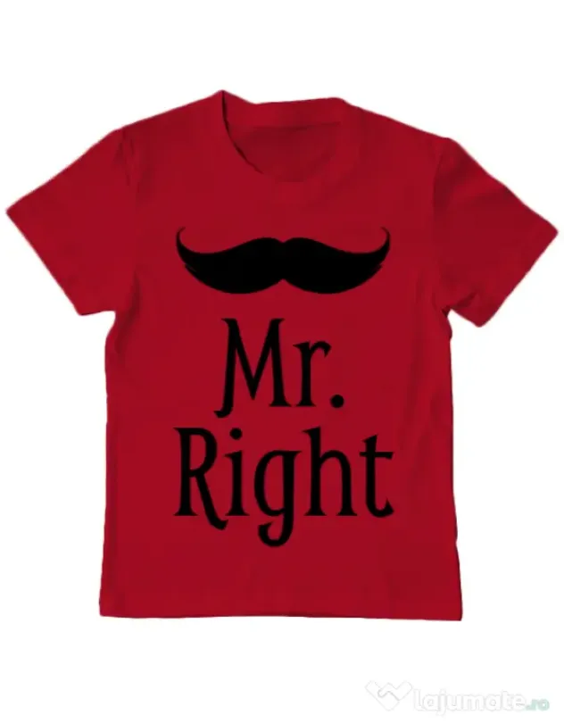Tricou ADLER copil Mr. right Rosu