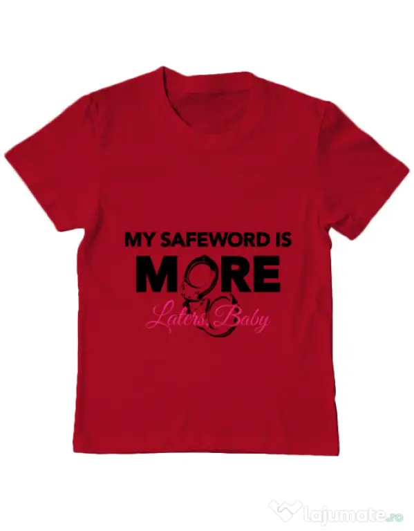 Tricou ADLER copil My safeword is more Rosu