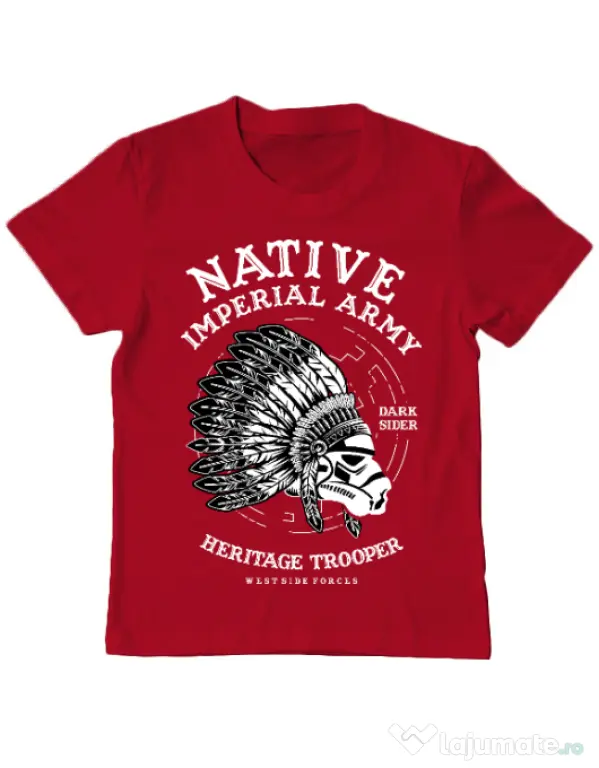 Tricou ADLER copil Native Trooper Rosu
