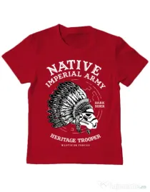 Tricou ADLER copil Native Trooper Rosu