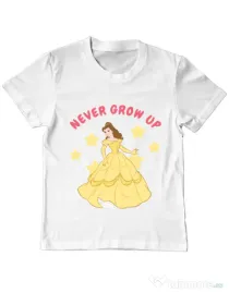 Tricou ADLER copil Never grow up Alb