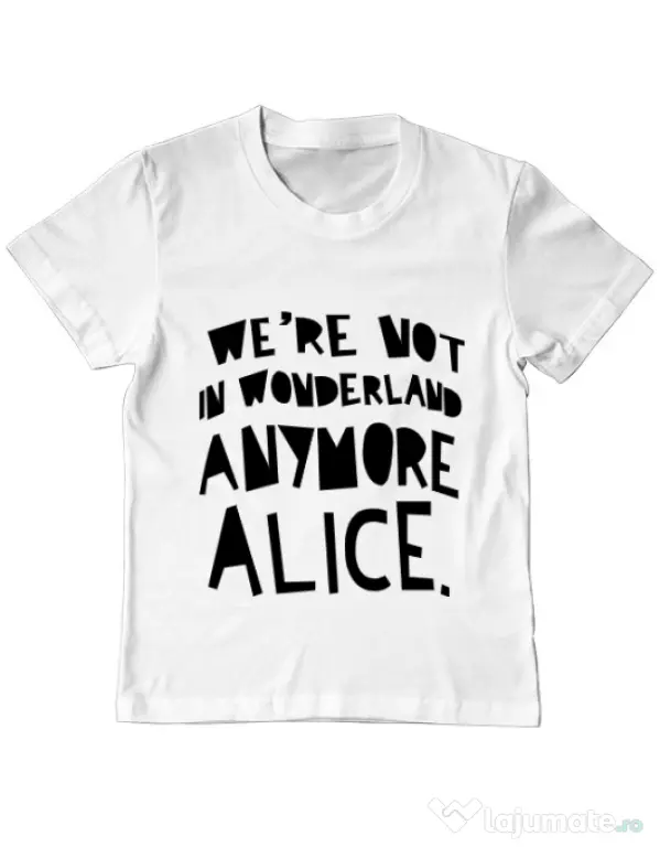 Tricou ADLER copil Not in wonderland Alb