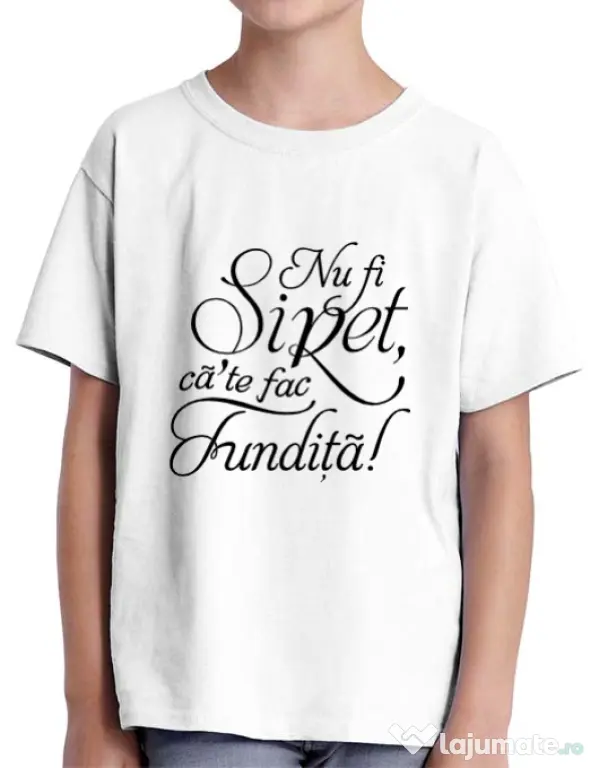 Tricou ADLER copil Nu fi siret Alb