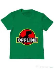 Tricou ADLER copil Offline Verde mediu