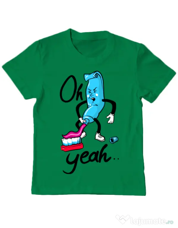 Tricou ADLER copil Oh yeah Verde mediu