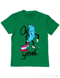 Tricou ADLER copil Oh yeah Verde mediu