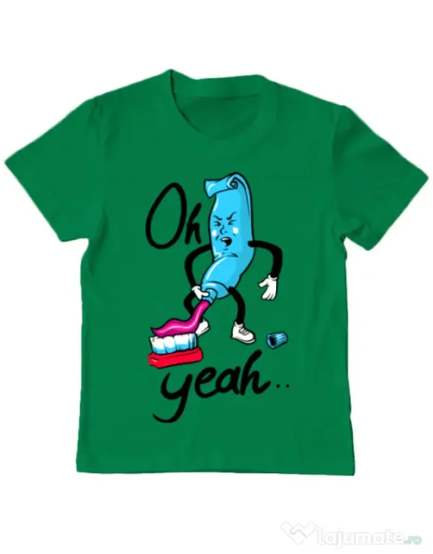 Tricou ADLER copil Oh yeah Verde mediu