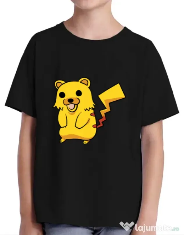Tricou ADLER copil Pika Pika Negru
