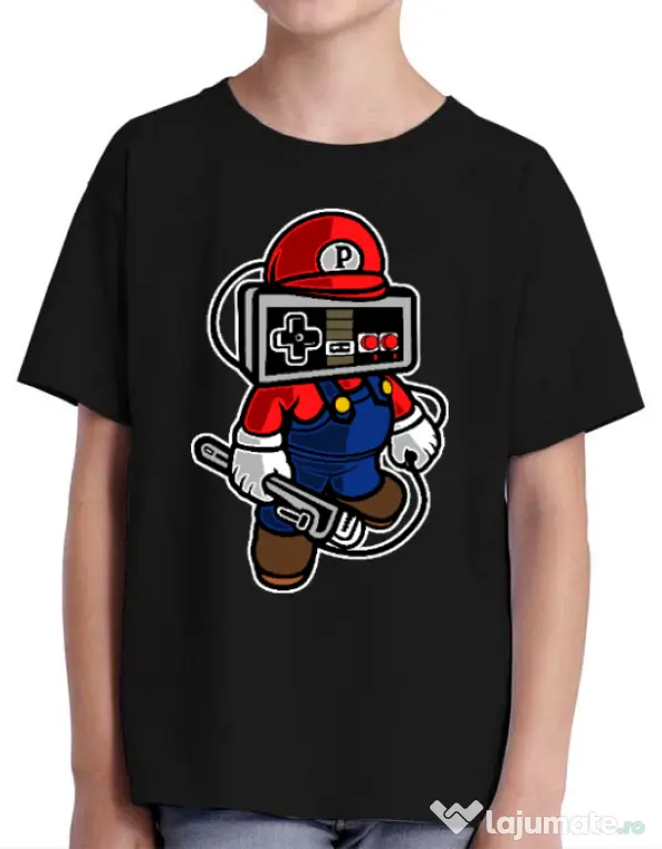 Tricou ADLER copil Player head Negru