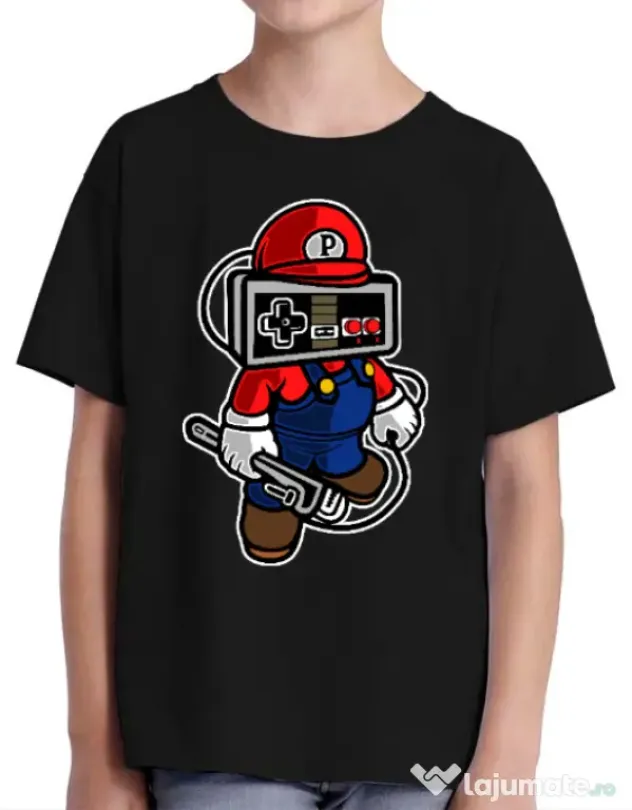 Tricou ADLER copil Player head Negru