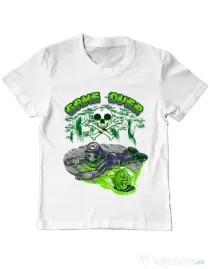 Tricou ADLER copil Poisonous mushroom Alb