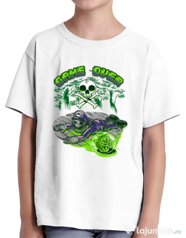 Tricou ADLER copil Poisonous mushroom Alb
