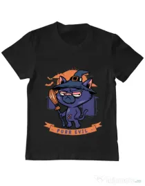 Tricou ADLER copil Purr halloween Negru