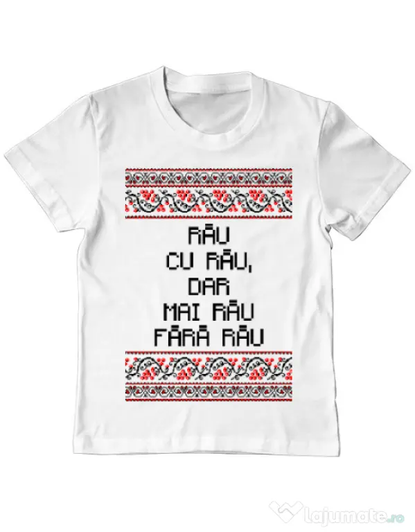 Tricou ADLER copil Rau cu rau Alb