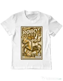 Tricou ADLER copil Robot Toaster Alb
