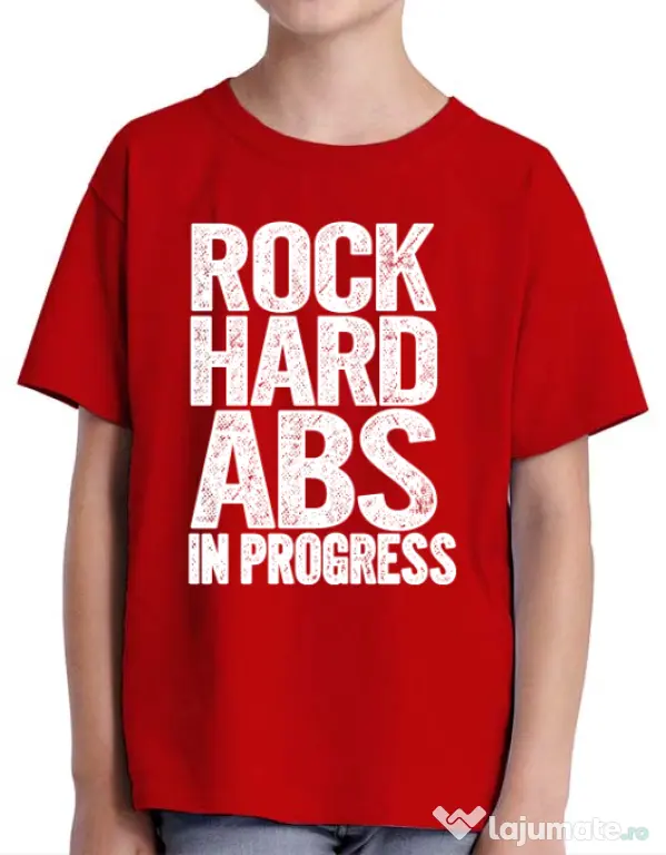 Tricou ADLER copil Rock hard abs Rosu