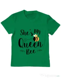 Tricou ADLER copil She is my queen bee Verde mediu