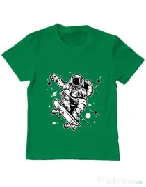 Tricou ADLER copil Skate Space Verde mediu