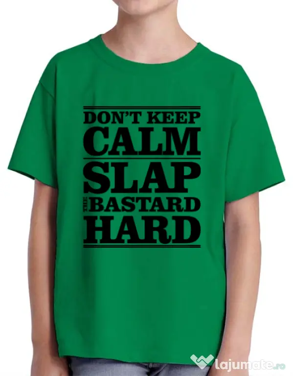 Tricou ADLER copil Slap the bastard Verde mediu