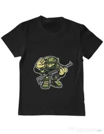 Tricou ADLER copil Soldier Negru