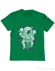 Tricou ADLER copil Space Bike Verde mediu