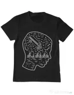 Tricou ADLER copil Stranger night Negru