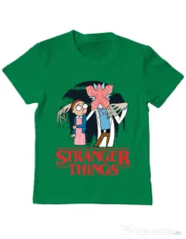Tricou ADLER copil Stranger Ricks Verde mediu