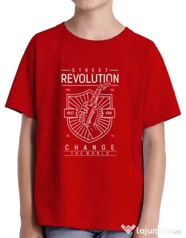 Tricou ADLER copil Street Revolution Rosu