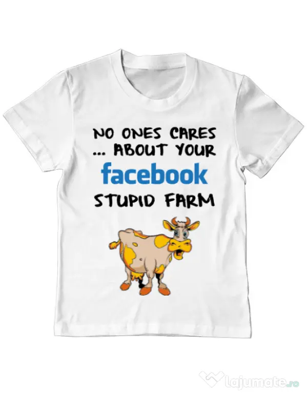Tricou ADLER copil Stupid farm Alb